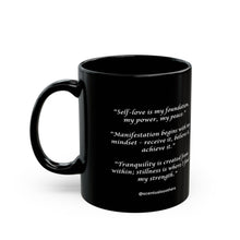 Load image into Gallery viewer, Scentual Soothers Affirmations Mug (black, 11oz)