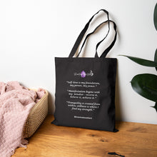 Load image into Gallery viewer, Scentual Soothers Affirmations Tote (black)