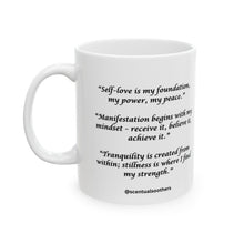 Load image into Gallery viewer, Scentual Soothers Affirmations Mug, (white, 11oz)